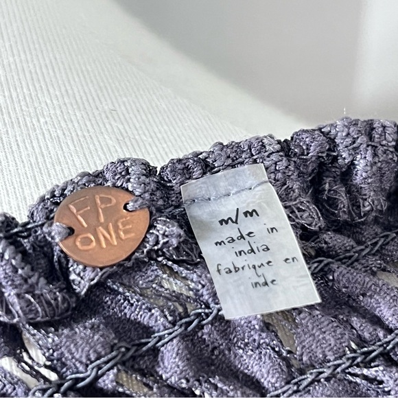 Free People Adella Slip Dress Charcoal Gray New With Tag Size M - Picture 11 of 13